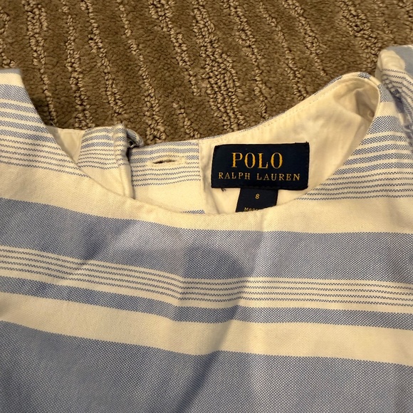Ralph Lauren Striped Sleeveless Dress Girls Size 8 - Picture 2 of 6